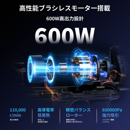 Hearten V16 コードレススマート掃除機｜2026年最新改良モデル｜自走式・超軽量・強吸引力・毛絡み防止・静音設計