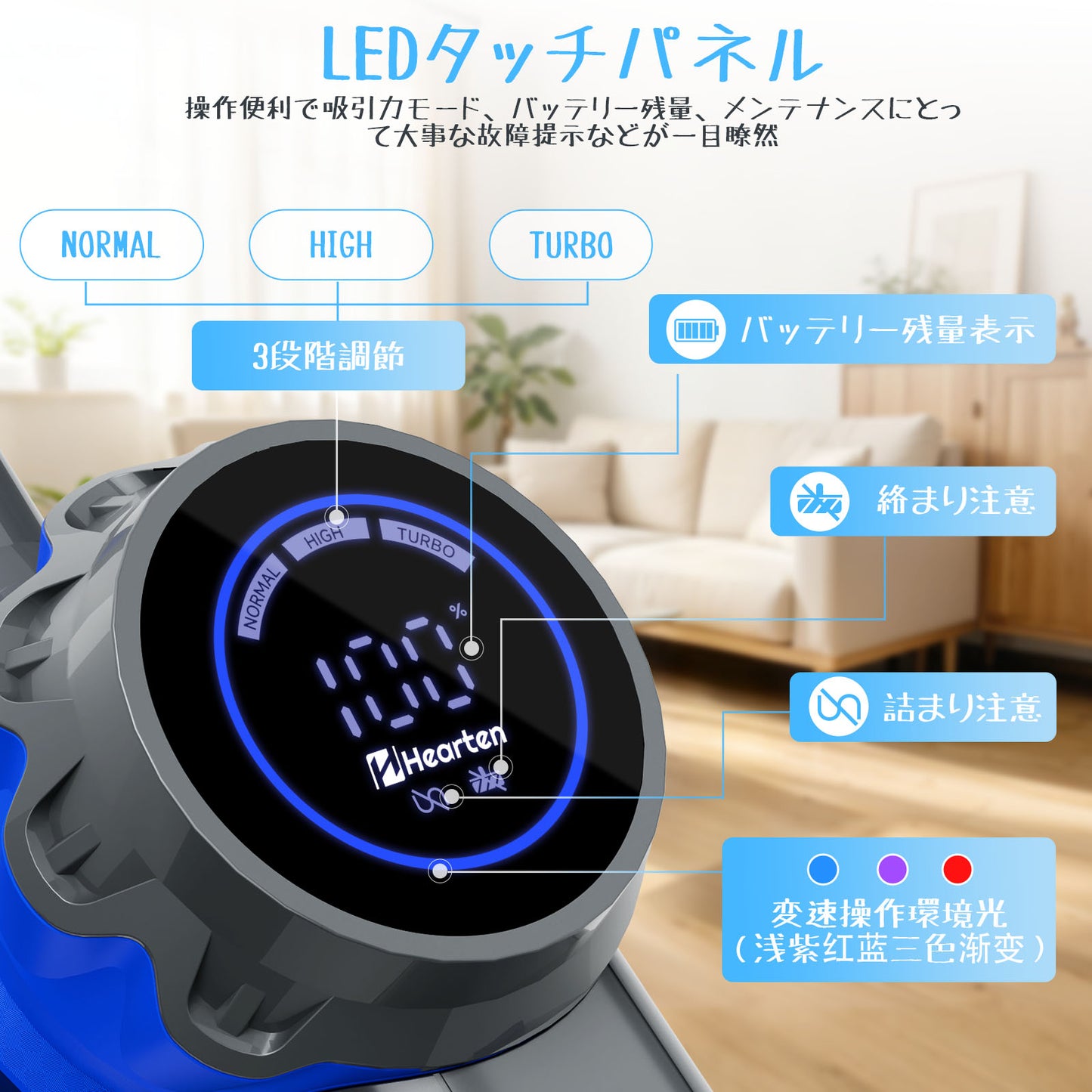 Hearten P12 コードレススマート掃除機｜2026年最新進級版｜自走式・超軽量・強吸引力・毛絡み防止