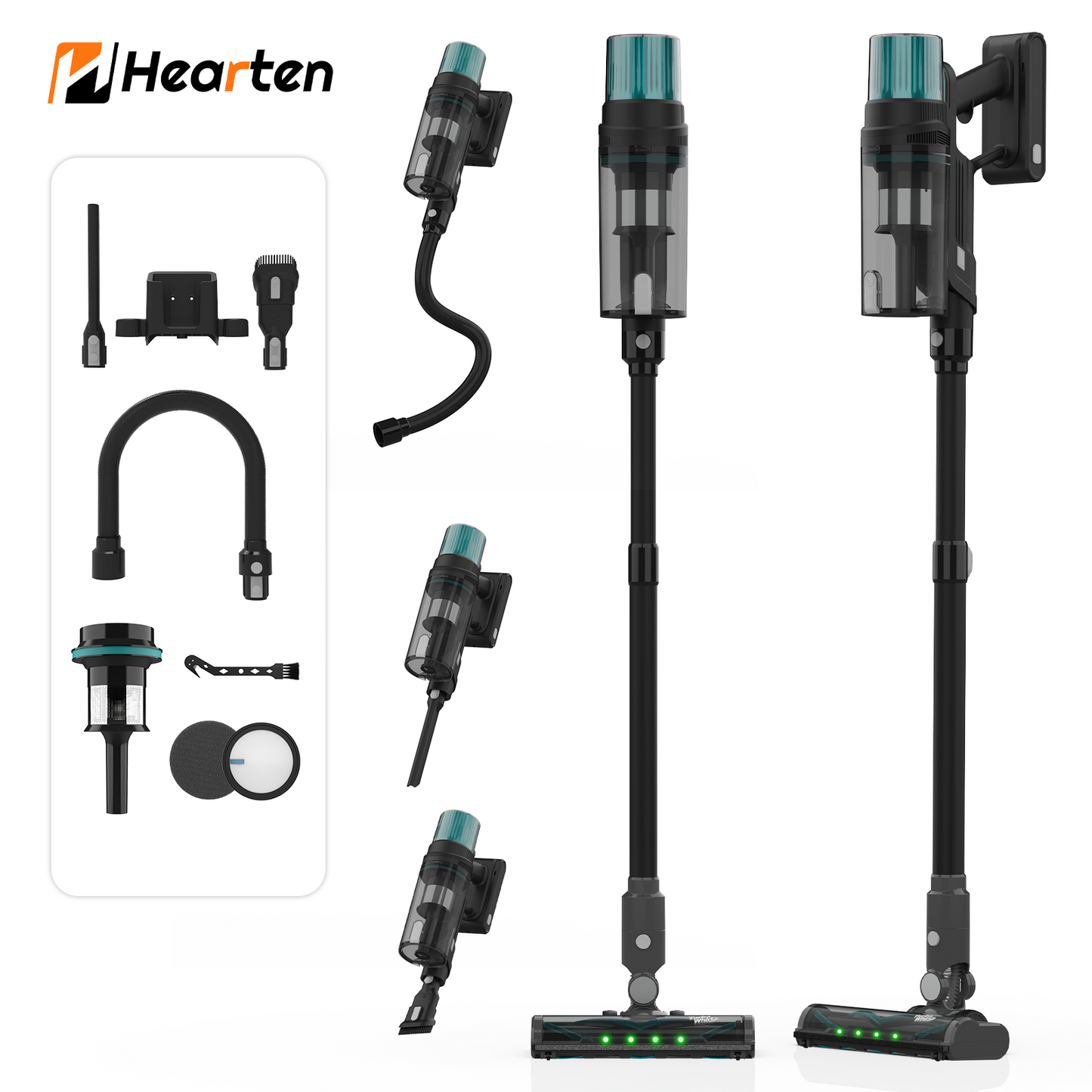 Hearten V16 コードレススマート掃除機｜2026年最新改良モデル｜自走式・超軽量・強吸引力・毛絡み防止・静音設計